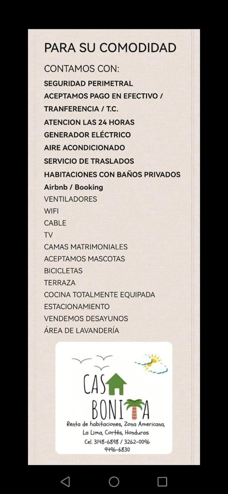 Hotel Casa Bonita La Lima San Pedro Sula Ngoại thất bức ảnh